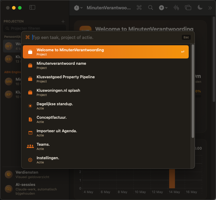 Command palette: alles binnen handbereik